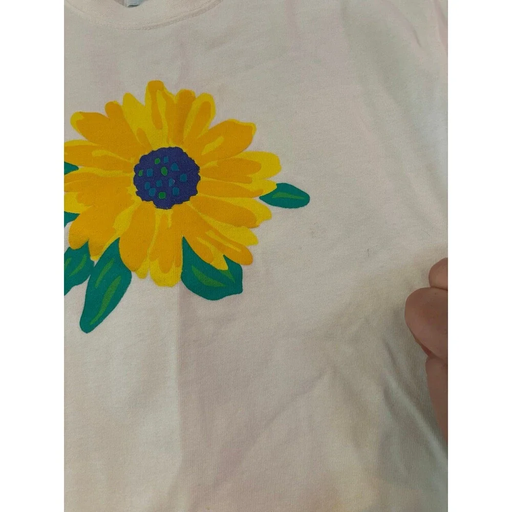 Gymboree rainbow tag flower floral shirt XS S sea splash line spring 1997